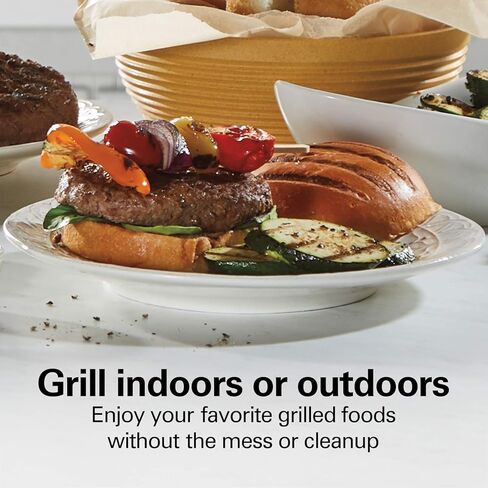 هاملتون بيتش شواية داخلية من مالتي جريل، شواية وموقد لحم الخنزير المقدد 8 قطع 31605A in Kuwait