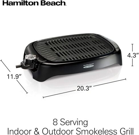 هاملتون بيتش شواية داخلية من مالتي جريل، شواية وموقد لحم الخنزير المقدد 8 قطع 31605A in Kuwait