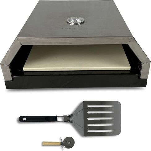 Hungry Chef Pizza Oven, Pizza Maker For Outdoor Grill, Pizza Stone, Stainless Steel in Saudi Arabia
