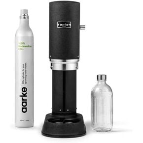Aarke Carbonator Pro - Premium Sparkling Water Maker, Stainless Steel | Professional Grade, Dishwasher Safe Glass Bottle Included, Stainless Steel, Cordless in Saudi Arabia