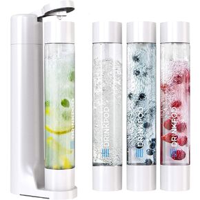 Fizzpod Sparkling Water Maker Soda Maker Infused Fruits Soda Maker Machine for Carbonating with 1L Carbonating Bottle, Seltzer Fizzy Water Maker, Includes 3 x 1l Carbonating Bottle Compatible with 60L CO2 Carbonator in Saudi Arabia