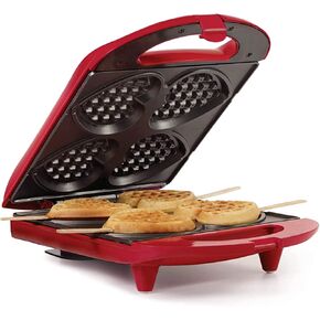 Holstein Housewares - Non-Stick Heart Waffle Maker, Lavender - Makes 4 Heart-Shaped Waffles in Minutes