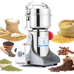 مطحنة الحبوب الكهربائية BAOJIAFU 350 جرام مطحنة توابل الحبوب عالية السرعة 1400 وات ماكينة طحن جافة 304 من الفولاذ المقاوم للصدأ مطحنة مسحوق فائقة النعومة 36000 دورة/دقيقة للمطبخ والمنزل والتجاري in Kuwait