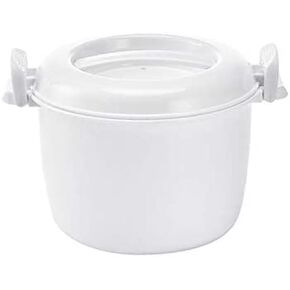 Exogio Microwave Rice Cooker Multifunction Small Lunch Container Microwave Cooker Cookware for Microwave Oven 17.5x21x14cm in Saudi Arabia