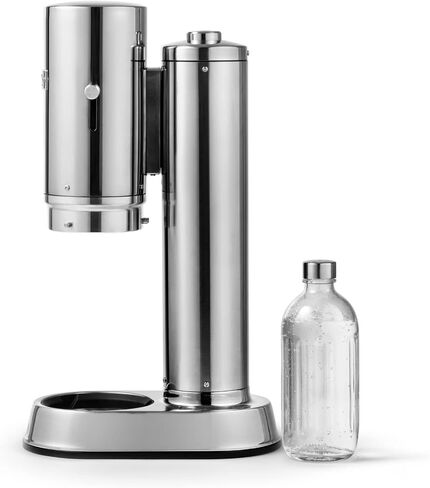 aarke Carbonator Pro, Sparkling & Carbonation Water Machine, Stainless Steel with Glass Reusable Bottle Volume 800 mL (Matte Black) in Kuwait