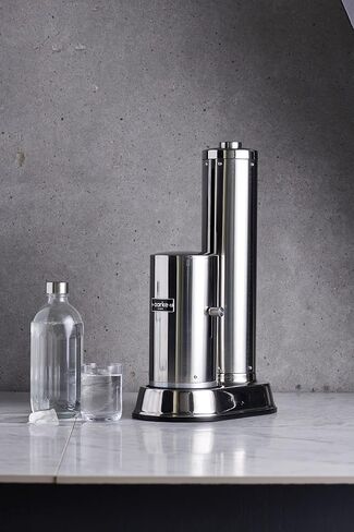 aarke Carbonator Pro, Sparkling & Carbonation Water Machine, Stainless Steel with Glass Reusable Bottle Volume 800 mL (Matte Black) in Kuwait