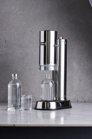 aarke Carbonator Pro, Sparkling & Carbonation Water Machine, Stainless Steel with Glass Reusable Bottle Volume 800 mL (Matte Black) in Kuwait