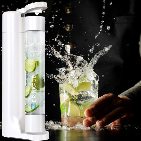 Fizzpod Sparkling Water Maker Soda Maker Infused Fruits Soda Maker Machine for Carbonating with 1L Carbonating Bottle, Seltzer Fizzy Water Maker, Includes 3 x 1l Carbonating Bottle Compatible with 60L CO2 Carbonator in Saudi Arabia