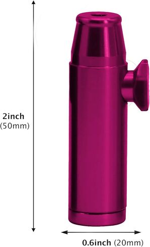 موزع استنشاق رصاصي من iSnuff Snuff (معدني) طراز أمستردام باللون الأسود - زجاجة تخزين مضادة للتسرب - Rocket Bullet in Kuwait