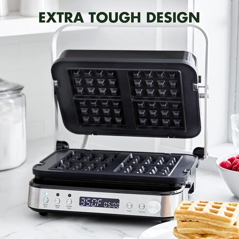 أطباق وافل صحية من السيراميك غير قابلة للالتصاق وقابلة للعكس من GreenPan للشواية والشواية 6 في 1، آمنة للاستخدام في غسالة الأطباق، خالية من PFAS in Kuwait