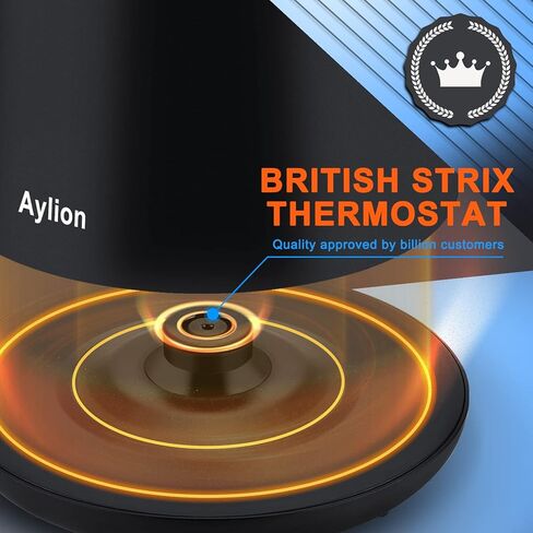 غلاية كهربائية، غلاية شاي كهربائية بجدار داخلي مزدوج من الفولاذ المقاوم للصدأ بنسبة 100%، غلاية مياه ذات ملمس بارد بقدرة 1500 وات، سعة 1.5 لتر، خالية من مادة BPA مع إيقاف تلقائي وحماية من الغليان الجاف، قاعدة لاسلكية ومؤشر LED in Kuwait