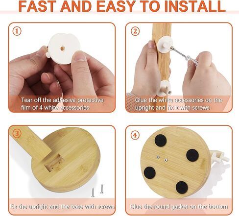 Trycooling Stand Mixer Attachment Holder Wooden Stand Mixer Holders with 4-Pack Hooks Kitchen Accessories Organizer for Space Saving Storage Dough Hook Flex Edge Beater in Saudi Arabia