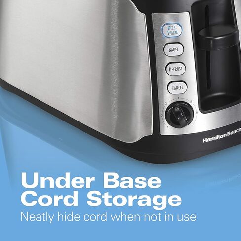 Hamilton Beach Keep Warm 2 Slice Toaster, Silver with Black (22811) in Kuwait