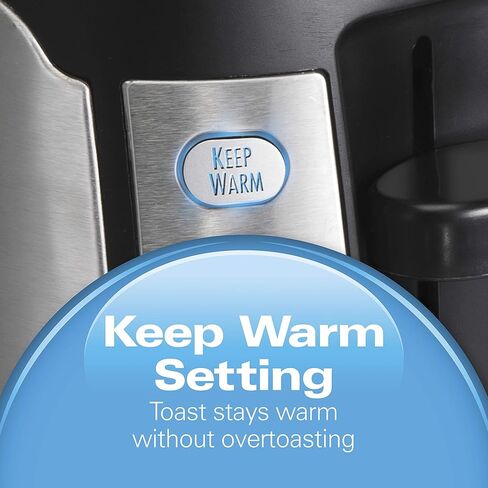 Hamilton Beach Keep Warm 2 Slice Toaster, Silver with Black (22811) in Kuwait