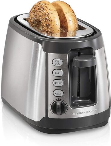Hamilton Beach Keep Warm 2 Slice Toaster, Silver with Black (22811) in Kuwait