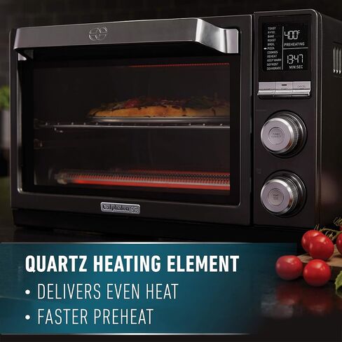 Calphalon Quartz Heat Countertop Toaster Oven, Stainless Steel, Extra-Large Capacity, Black, Dark Gray in Kuwait