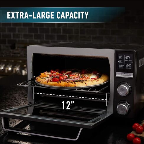 Calphalon Quartz Heat Countertop Toaster Oven, Stainless Steel, Extra-Large Capacity, Black, Dark Gray in Kuwait