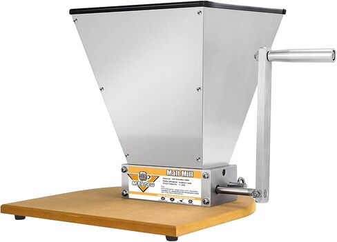 MRbrew Metal Base Malt Crusher, Homebrew Stainless Steel Adjustable 2 Bearing Roller Low Speed Electric Drill Available Brewing Beer Grain Malt Mill Wheat Barley Grinder with Manual Crank Handle | Stainless Steel Grinder Mill with Adjustable 2 Bearing Rol in Kuwait