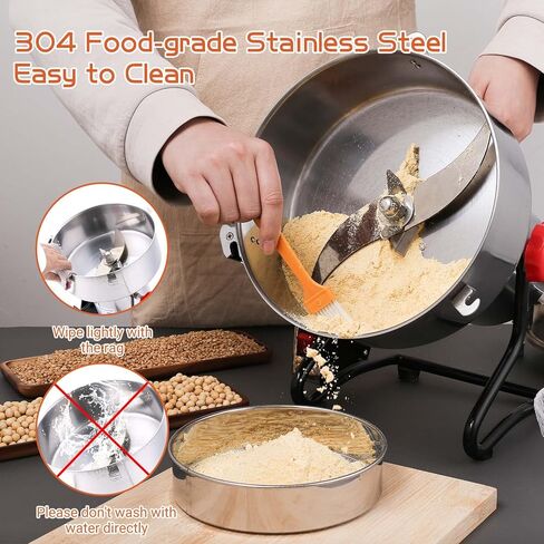 مطحنة الحبوب الكهربائية BAOJIAFU 350 جرام مطحنة توابل الحبوب عالية السرعة 1400 وات ماكينة طحن جافة 304 من الفولاذ المقاوم للصدأ مطحنة مسحوق فائقة النعومة 36000 دورة/دقيقة للمطبخ والمنزل والتجاري in Kuwait