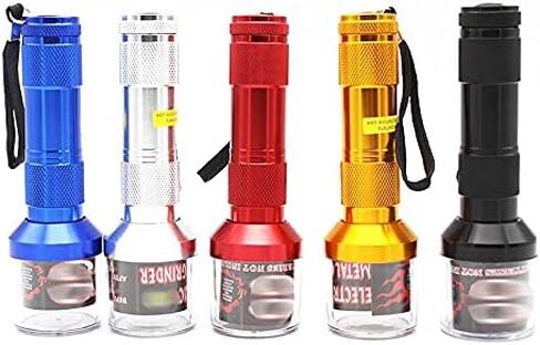 Zinc Alloy Electric Metal Grinder Herb Tabacco Crusher Grinder Cracker(Blue Color, no battery included) in Saudi Arabia