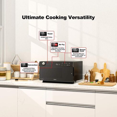 Galanz GTWHG12S1SA10 4-in-1 ToastWave with TotalFry 360, Convection, Microwave, Toaster Oven, Air Fryer, 1000W,1.2 Cu.Ft, LCD Display, Cook, Sensor Reheat, Stainless Steel in Saudi Arabia