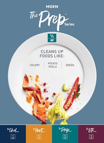 Moen GT50C Prep Series 1/2 Horsepower Continuous Feed Garbage Disposal featuring Fast Track Technology, Power Cord Included in Saudi Arabia