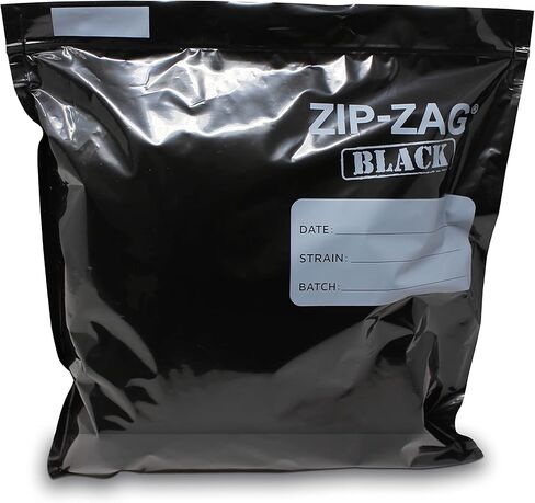 Zip Zag Bags Black 10x Half Pound Bags - Airtight Bags, Resealable, Reusable, Anti-Puncture, Washable, Food Safe, Treated for no Static, for Dry Herbs and Spices in Saudi Arabia