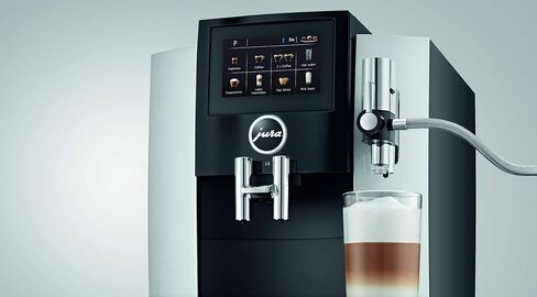 Jura S8 Automatic Coffee Machine 64 oz, Moonlight Silver and Jura Glass Milk Container, Clear in Saudi Arabia