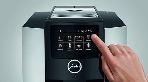Jura S8 Automatic Coffee Machine 64 oz, Moonlight Silver and Jura Glass Milk Container, Clear in Kuwait