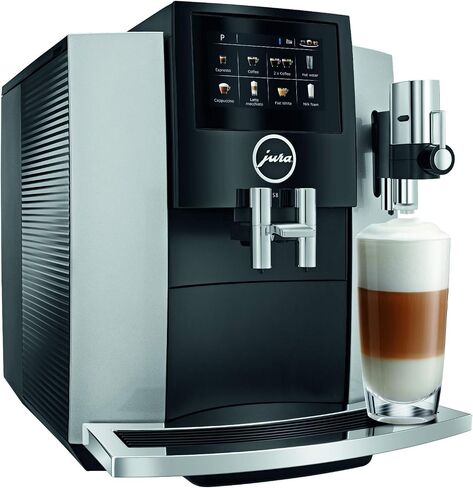 Jura S8 Automatic Coffee Machine 64 oz, Moonlight Silver and Jura Glass Milk Container, Clear in Kuwait