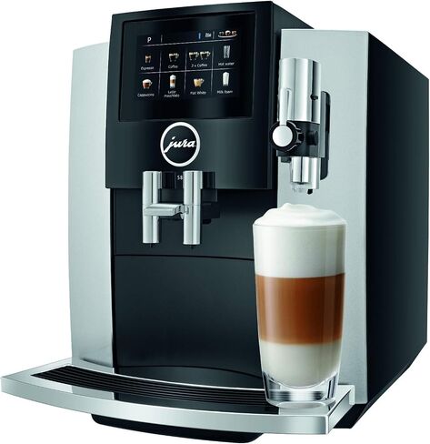 Jura S8 Automatic Coffee Machine 64 oz, Moonlight Silver and Jura Glass Milk Container, Clear in Kuwait