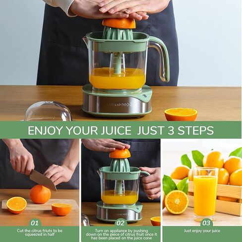 Electric Citrus Juicer 1.2L Large Volume, Orange Juicer with Powerful Motor and LED Working Lamp, Electric Lemon Squeezer for Orange Lemon Lime Grapefruit by LUUKMONDE in Kuwait