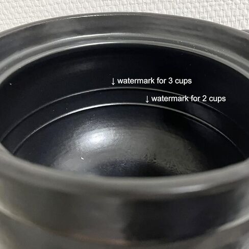 وعاء طهي الارز من الطين الياباني من دونابي، وعاء خزفي مصنوع في اليابان يتسع لكوبين الى 3 اكواب مع اغطية مزدوجة، امن للاستخدام في الميكروويف والفرن in Kuwait