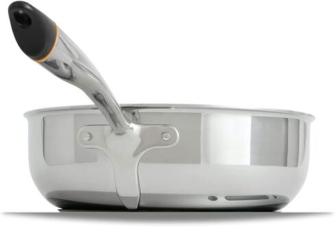 Hestan - سلسلة SmartChef - مقلاة صلصة من الفولاذ المقاوم للصدأ مع غطاء، أواني طهي حثية للتحكم في درجة الحرارة، مقلاة صلصة الكل في واحد (5.5 لتر) in Saudi Arabia