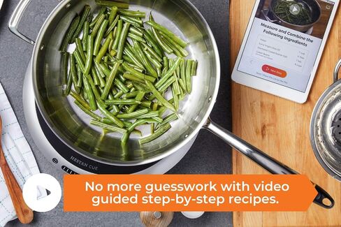 Hestan - سلسلة SmartChef - مقلاة صلصة من الفولاذ المقاوم للصدأ مع غطاء، أواني طهي حثية للتحكم في درجة الحرارة، مقلاة صلصة الكل في واحد (5.5 لتر) in Saudi Arabia