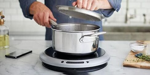 Hestan - SmartChef Series - Stainless Steel Sauce Pan with Lid, Temperature Control Induction Cookware, All-In-One Sauce Pan (5.5 Quart) in Saudi Arabia
