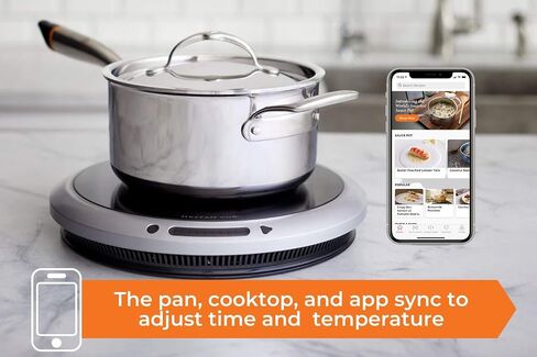 Hestan - SmartChef Series - Stainless Steel Sauce Pan with Lid, Temperature Control Induction Cookware, All-In-One Sauce Pan (5.5 Quart) in Saudi Arabia