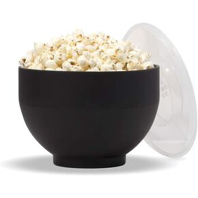 W&P Microwave Silicone Popcorn Popper Maker | Black | Collapsible Bowl w/Built In Measuring Cup, BPA Free, Eco-Friendly, Waste Free, 9.3 Cups of Popped Popcorn in Kuwait