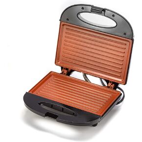 ZENITH Zenith Electric Indoor Panini Grill Maker with Zera Copper Non-Stick Grilling Plates, Countertop Bread Toaster Easy Storage 77062 0 in Kuwait