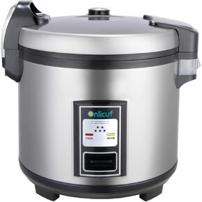 Onlicuf Commercial Electric Stainless Steel Rice Cooker 60-Cup Cooked (30-Cup UNCOOKED) 1350W for Restaurant in Kuwait