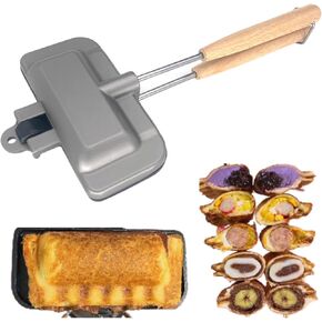 Sandwich Maker, Breakfast Sandwich Maker Non-Stick Surface Stovetop Sandwich Press Double-Sided Sandwich Baking Pan for Breakfast Grilled Cheese Egg Bacon Toast Omelets and Steak in Saudi Arabia