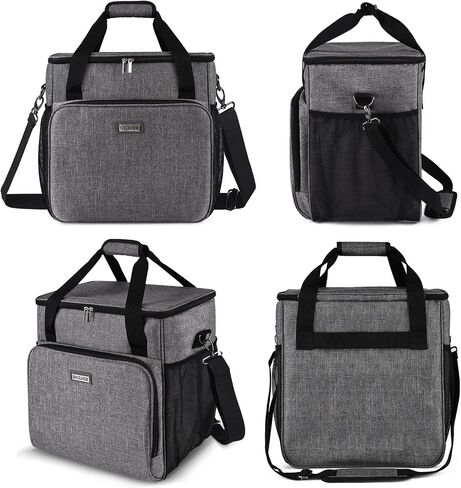 BAGLHER Heavy Duty Kitchen Mixer Cover for 4.5-5 Quart Stand Mixers, 2-in-1 Shoulder & Hand Carrying Case with Accessory Pockets (14"x9"x15", Grey) in Saudi Arabia