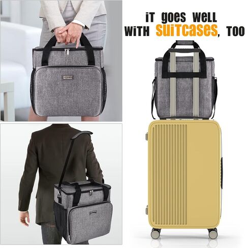 BAGLHER Heavy Duty Kitchen Mixer Cover for 4.5-5 Quart Stand Mixers, 2-in-1 Shoulder & Hand Carrying Case with Accessory Pockets (14"x9"x15", Grey) in Saudi Arabia