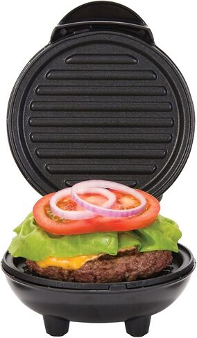 Dash Mini Maker Portable Grill Machine + Panini Press for Gourmet Burgers, Sandwiches, Chicken + Other On the Go Breakfast, Lunch, or Snacks with Recipe Guide - Aqua in Saudi Arabia