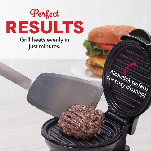 Dash Mini Maker Portable Grill Machine + Panini Press for Gourmet Burgers, Sandwiches, Chicken + Other On the Go Breakfast, Lunch, or Snacks with Recipe Guide - Aqua in Saudi Arabia