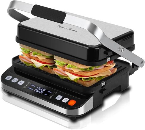 Taylor Swoden 7-in-1 Panini Press Sandwich Maker, Electric Indoor Grill | 1500W, LED Touch Panel, Removable Non-Stick Plates & Drip Tray, Independent Temperature Control, 7 Modes, Opens 180 Degrees in Saudi Arabia