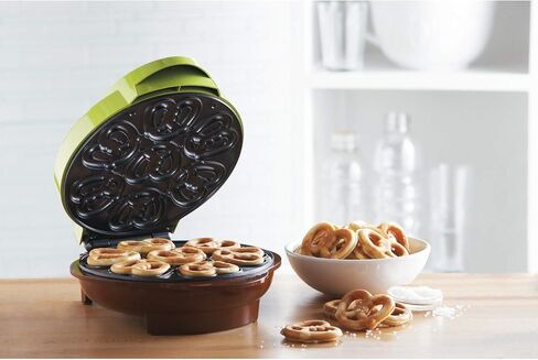 Brentwood Mini Pretzel Maker Machine Non-Stick, Green in Saudi Arabia