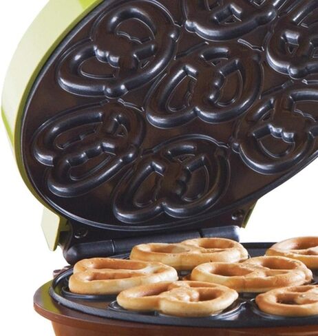 Brentwood Mini Pretzel Maker Machine Non-Stick, Green in Saudi Arabia