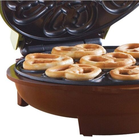 Brentwood Mini Pretzel Maker Machine Non-Stick, Green in Saudi Arabia