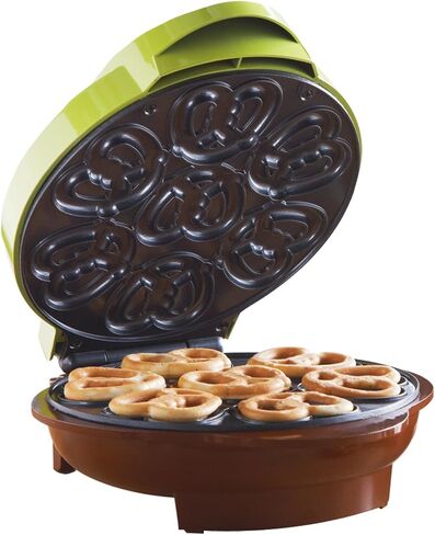 Brentwood Mini Pretzel Maker Machine Non-Stick, Green in Saudi Arabia